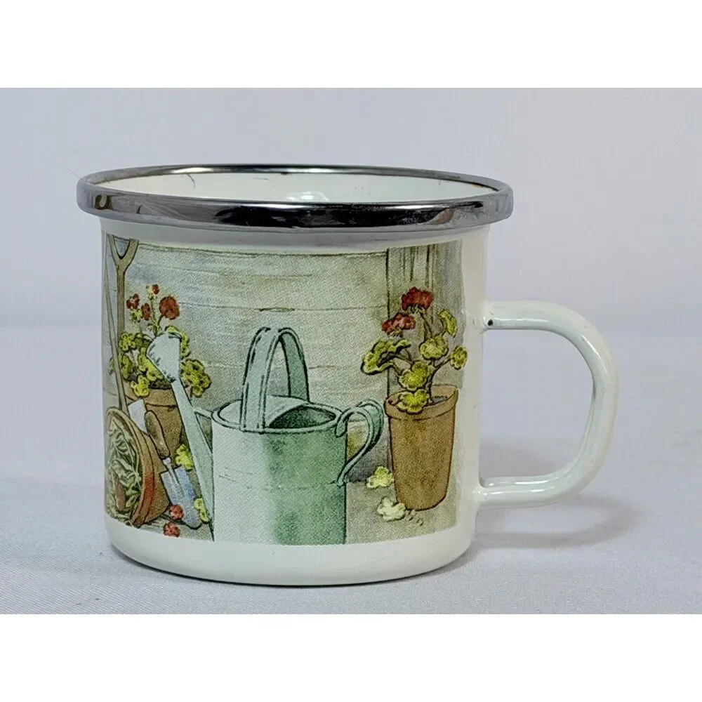 Beatrix Potter Peter Rabbit Enamelware Childs Bowl Mug Tea Cup Garden 2017